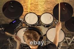 10 Pad Electronic Drum Kit Wooden Set USB MIDI Module 720 Percussion Sounds