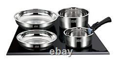 10-Piece Cookware Set: 16-18-20 cm Saucepans, 20-22-26 cm Frying Pans, Satin Finish, 16-18 cm Lids