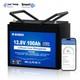 12v 100ah Lifepo4 Bluetooth Battery, Improved 100a Bms, Perfect For Caravans