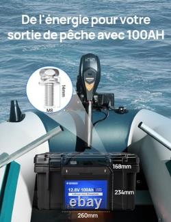 12V 100Ah LiFePO4 Bluetooth Battery, Improved 100A BMS, Perfect for Caravans