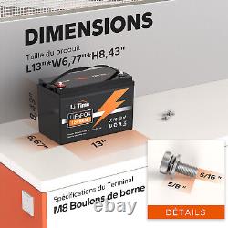 12V 100Ah LiFePO4 Lithium Battery 15,000 Deep Cycles for Marine RV