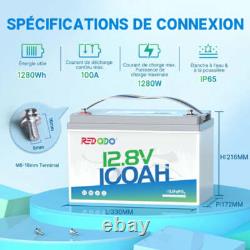 12V 100Ah LiFePO4 Lithium Battery 15,000 Deep Cycles with 100A BMS