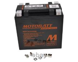 12V 16.5Ah MOTOBATT MBYZ16HD Battery, 4 terminals, black