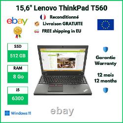 15.6' HD Lenovo T560 i5-6300 8GB DDR4 512GB SSD Grade A Battery