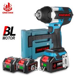 1800Nm Brushless Cordless Impact Wrench with 2 Batteries & Impact Socket Case