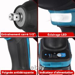 1800Nm Brushless Cordless Impact Wrench with 2 Batteries & Impact Socket Case