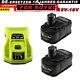 18v 5.0ah Replacement Battery For Ryobi One+ Plus Rb18l50 P108 P104 Battery Charger