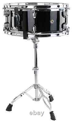 20 Acoustic Drum Set Drumkit Cymbal Stool Pedal Sticks Black