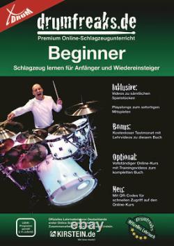 20'' Black Acoustic Drum Kit with Hardware, Stool, and Wooden Cymbals