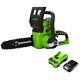 24v Battery Chainsaw 25cm Greenworks G24cs25 With 2ah Battery & Charger