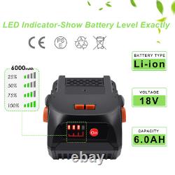 2Pack 6Ah Battery for AEG 18V L1820R L1825R L1830R L1840R L1850R L1860R B1830R