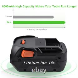 2Pack 6Ah Battery for AEG 18V L1820R L1825R L1830R L1840R L1850R L1860R B1830R