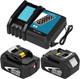 2pcs Bl1860 5.5ah Replacement Battery For Makita 18v Battery With Charger Pack
