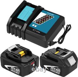 2Pcs BL1860 5.5Ah Replacement Battery for Makita 18V Battery with Charger Pack
