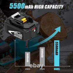 2Pcs BL1860 5.5Ah Replacement Battery for Makita 18V Battery with Charger Pack