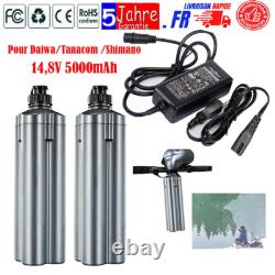 2X 5Ah Daiwa Tanacom 1000 750 Electric Reel Battery BM2300 2900 & Charger