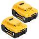 2 Pack 18v Topbatt 5.0ah Replacement Battery For Dewalt 18v Battery For Dewa