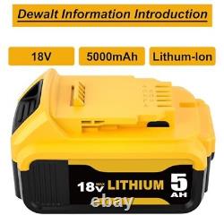 2 Pack 18V Topbatt 5.0Ah Replacement Battery for Dewalt 18V Battery for Dewa