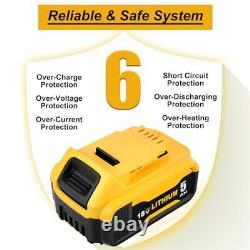 2 Pack 18V Topbatt 5.0Ah Replacement Battery for Dewalt 18V Battery for Dewa