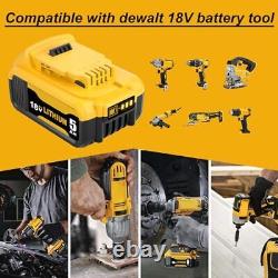 2 Pack 18V Topbatt 5.0Ah Replacement Battery for Dewalt 18V Battery for Dewa