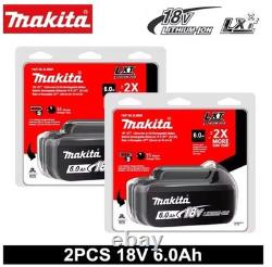 2 X Makita BL1860 Battery 18 V 6 AH NEW BL1850 BL1860 Lithium replacement
