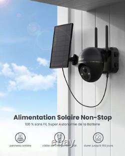 2k Camera Wifi Surveillance Wireless Outdoor Camera Solar With Battery