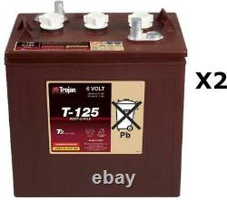 2x Batteries Discharge Slow Trojan T125 6v 240ah