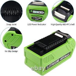 2x Battery 40V 29462, 8.0 Ah, for Greenworks G-MAX 29472, 22272, 20302, 27062