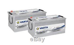 2x Battery Slow Discharge Camping Car Varta Lfd230