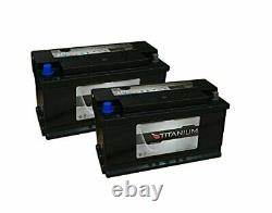 2x Titanium Xv110 Battery Slow Discharge For Caravan And Camping Car 12v 110ah