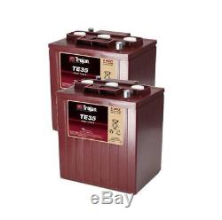 2x Trojan Te35 Battery Discharge Slow 6v Low Electricity Costs