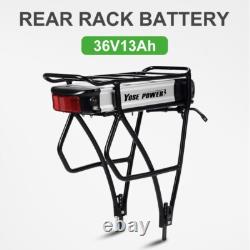 36V 13Ah E-Bike Battery for Electric Bicycle, Rack for 26-28 V Brake