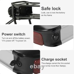 36V 13Ah E-Bike Battery for Electric Bicycle, Rack for 26-28 V Brake