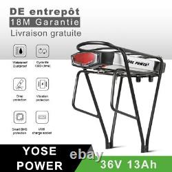 36v 13ah E-bike Electric Bike Battery, Bag Holder For 26-28 V Brake