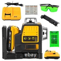 3D Laser Level 12 Lines 360° Green Self-Leveling with 12V Battery Included New Professional