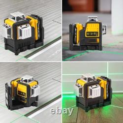 3D Laser Level 12 Lines 360° Green Self-Leveling with 12V Battery Included New Professional