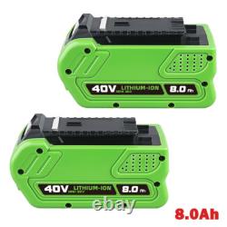 40V 6Ah/8Ah Li-ion Battery for Greenworks G-MAX 29462 29472 20302 20672 20202