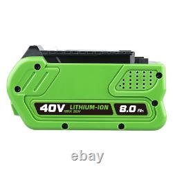 40V 8.0 Ah Lithium-Ion Battery for Greenworks 40V G-MAX 29462 29472 29252 40V