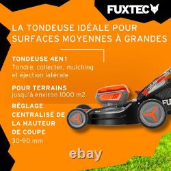 40V Lawn Mower Battery (2x20V) FX-E2RM51SET FUXTEC 2x 4Ah Batteries and Charger