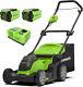 40v Lawn Mower Battery 41cm Greenworks With 2x2ah & Fast Charger