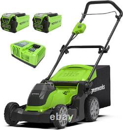 40V Lawn Mower Battery 41cm GreenWorks With 2x2Ah & Fast Charger