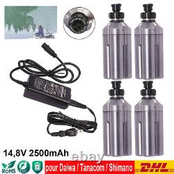 4X 2.5Ah Daiwa Tanacom 1000 Fishing Reel Battery BM2900 BM2600 & Charger
