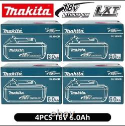 4 x Makita BL1860 Battery 18V 6Ah New BL1850 BL1860 Lithium Replacement