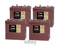 4x Trojan T105 Battery Discharge Slow 6v 225ah 1000 Cycles Life