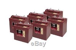 6x T-875 Battery Discharge Slow Solar Boat