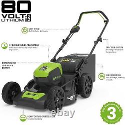 80v Battery Lawn Mower 46cm Greenworks Gd80lm46 Without Battery & Charger