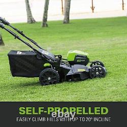 80v Battery Lawn Mower 46cm Self-propelled Greenworks Without & Charger
