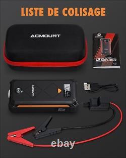 ACMOUNT Car Battery Booster 4000A Car Battery Starter Up to 10L
