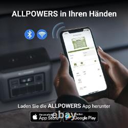 ALLPOWERS R1500 Portable Power Station, 1800W LiFePO4 Battery 1152 Wh UPS