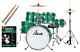 Acoustic Drum Kit For Children Junior Set Drumsticks Stool Hihat Green
